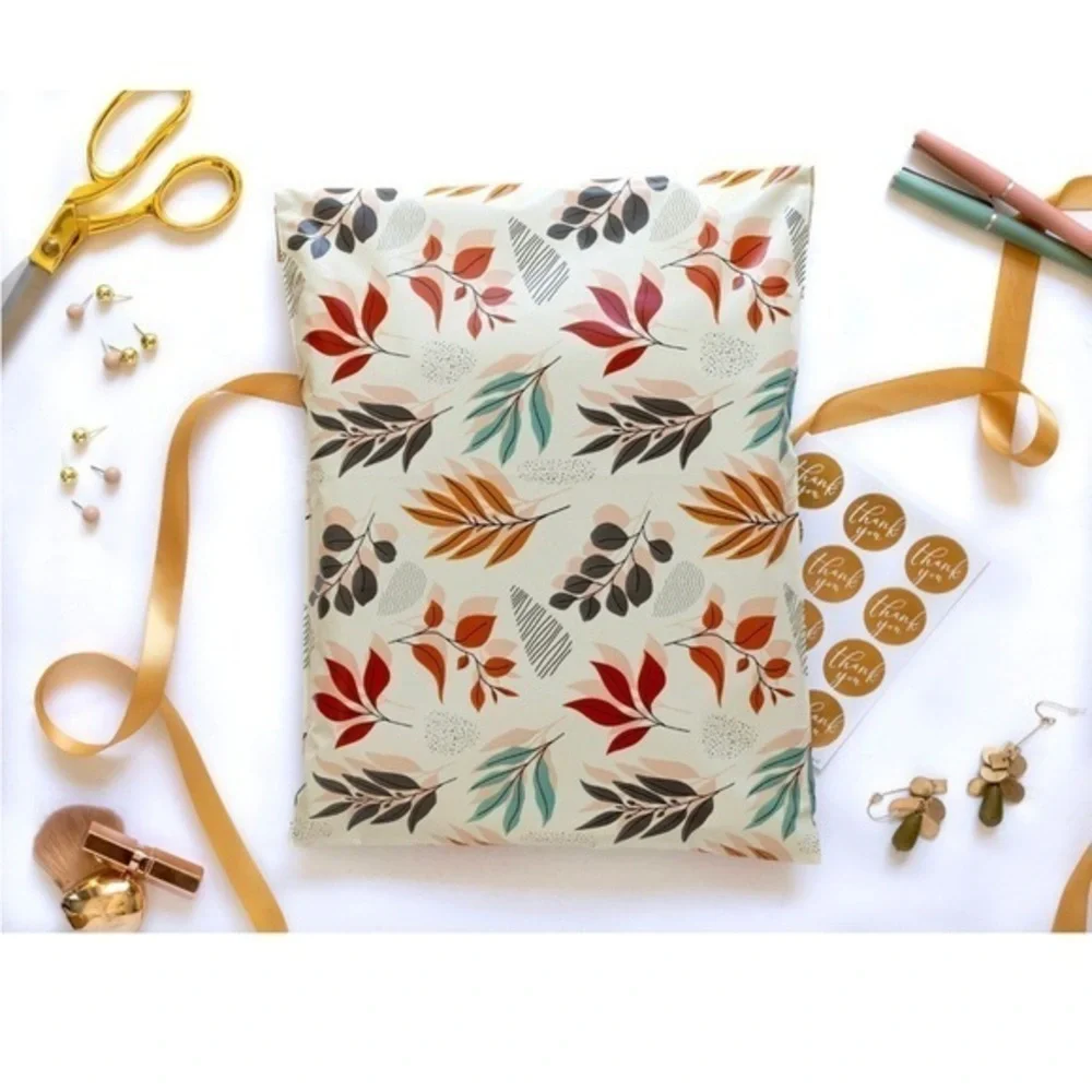 20 (10” x 13”) Fall Leaves Poly Mailers Poly Bags BRAND NEW